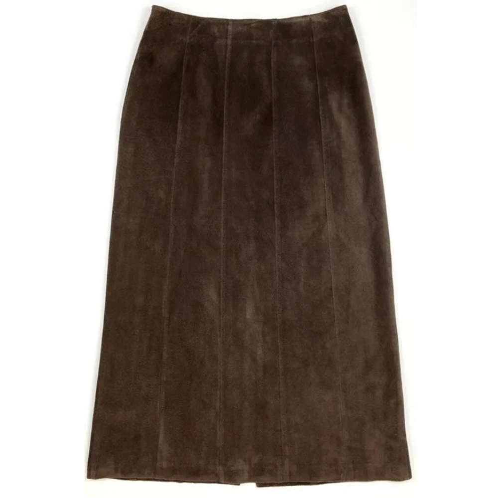 Apostrophe Leather Maxi Skirt